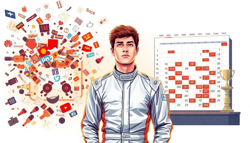 Тайм-менеджмент гонщика: между треком, медиа, маркетингом и тренировками — реальный график дня - иллюстрация