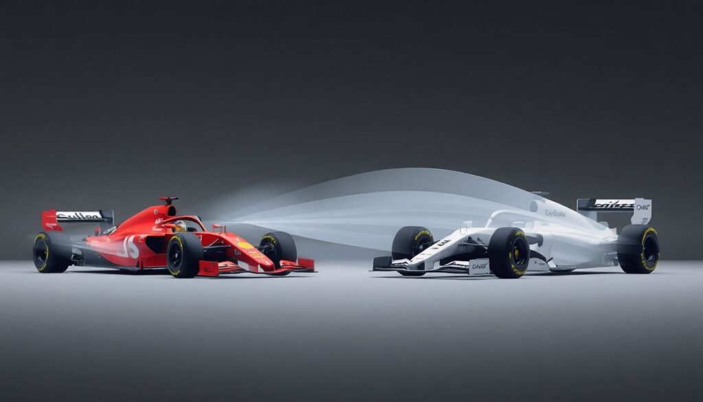 Эволюция аэродинамики болидов: от простых спойлеров до сложных многопрофильных крыльев - иллюстрация