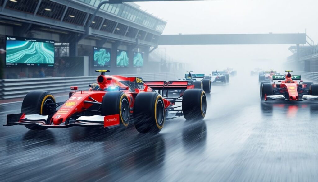 Фактор дождя: как меняется стратегия и поведение болида в условиях мокрой трассы по данным реальных гонок - иллюстрация