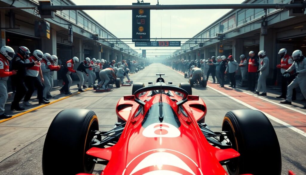 Тактика пит-стопов: как команды выигрывают секунды за счёт стратегии и работы механиков - иллюстрация